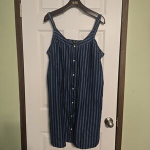 Wrangler Navy Striped Sleeveless Blouse